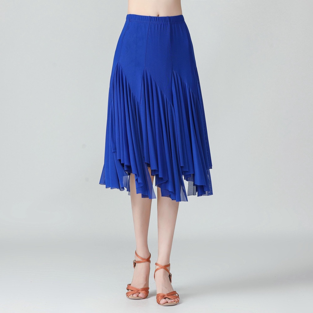 Chân Váy Midi Phối Lưới Cỡ Lớn Thời Trang Cho Nữ Tập Múa Ba Lê