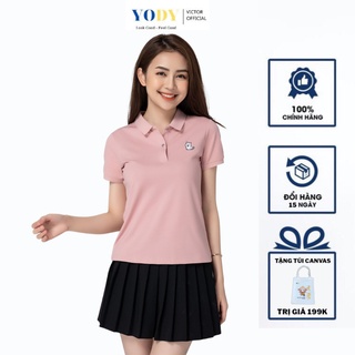 Áo Polo Nữ YODY Pique Mắt Chim Thêu Ngực, Cộc Tay Có Cổ Thoáng Mát APN3878