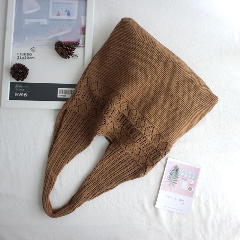 IELGY Túi Đeo Vai Dệt Phong Cách Nhật Bản Dành Cho Nữ