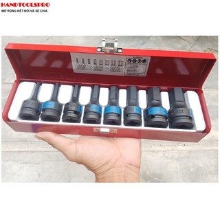 1/2″ Bộ tuýp 8pcs đen mũi lục giác 4418MP Kingtony