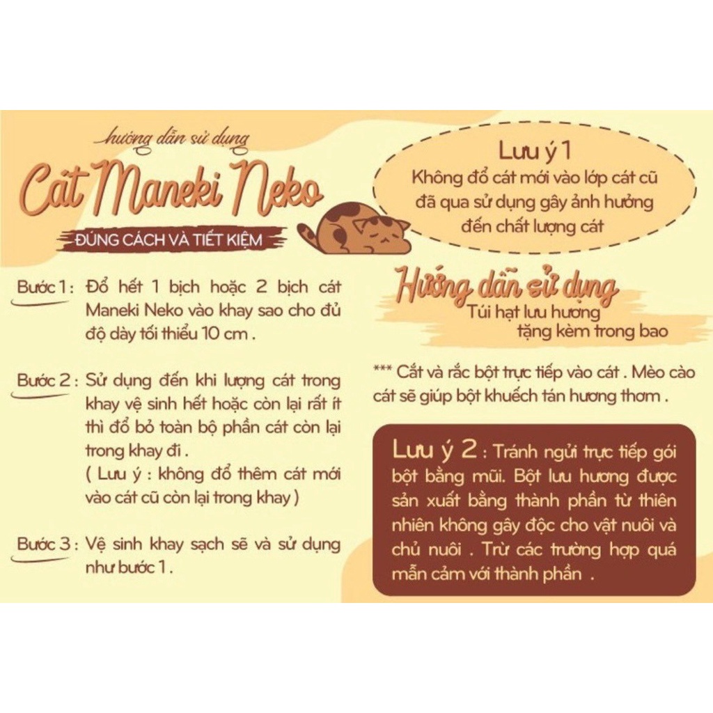 CÁT NHẬT MANEKI NEKO 5L -CÁT VỆ SINH CHO MÈO