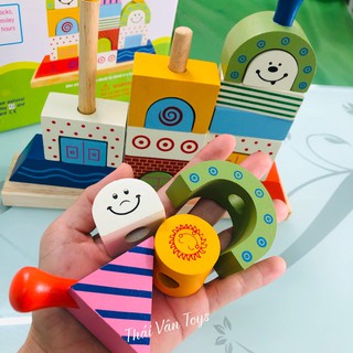 Bộ đồ chơi xếp hình thuyền gỗ winwintoys | đồ chơi việt nam