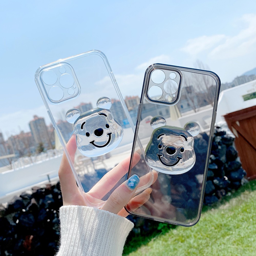 Huawei P30 P40 Pro Mate 20 30 40 Pro + Nova 5T 7i Nova 6 7 8 SE Nova 7 8 Pro Y9S Soft TPU Clear Cartoon 3D Bear Phone Case Full Cover Back Cases