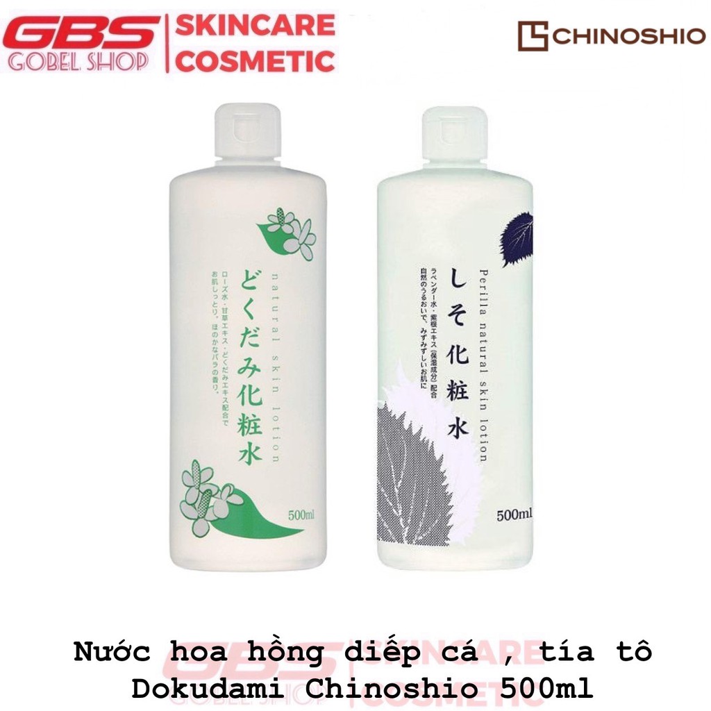 Nước hoa hồng lotion toner diếp cá, tía tô Dokudami 500ml Nhật Bản