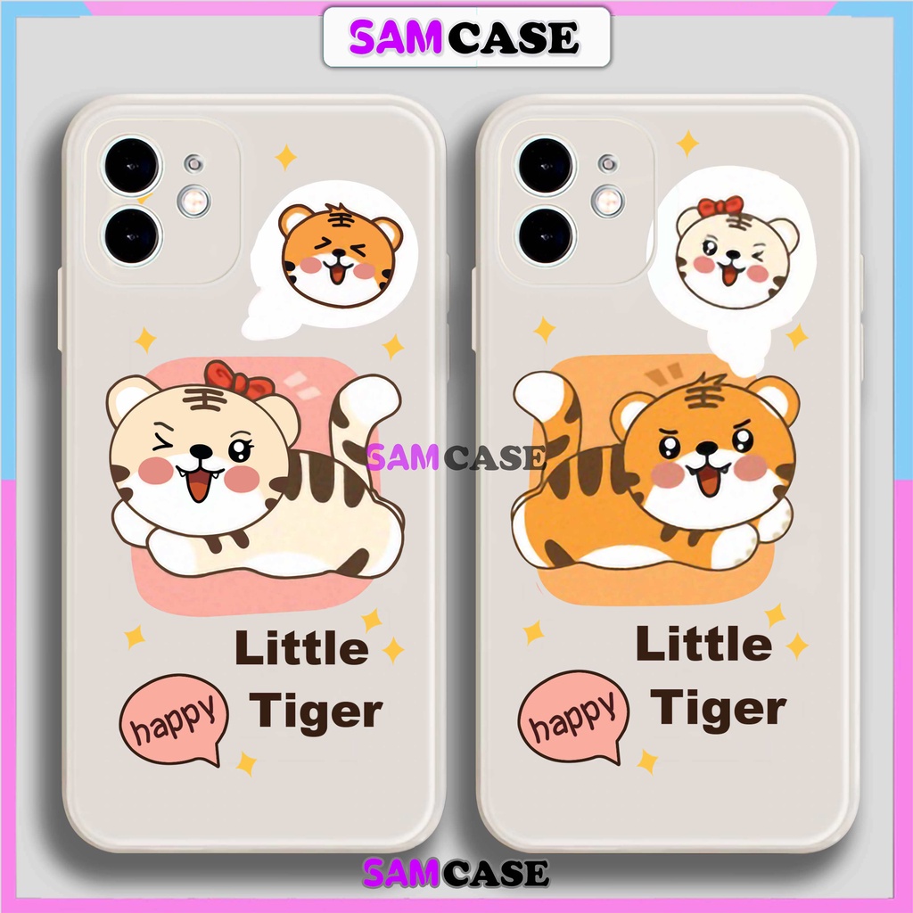 Ốp lưng iPhone cặp đôi cute cạnh viền vuông silicon dẻo cho iphone 6/6s/7/8/X/XS/XR/11/12/13/14 Pro Plus Max Hổ tiger