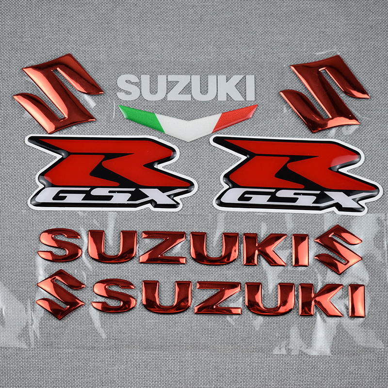 Miếng dán Logo 3D bằng nhựa mềm chống thấm nước trang trí bình xăng xe Suzuki GSX1250 750 R600