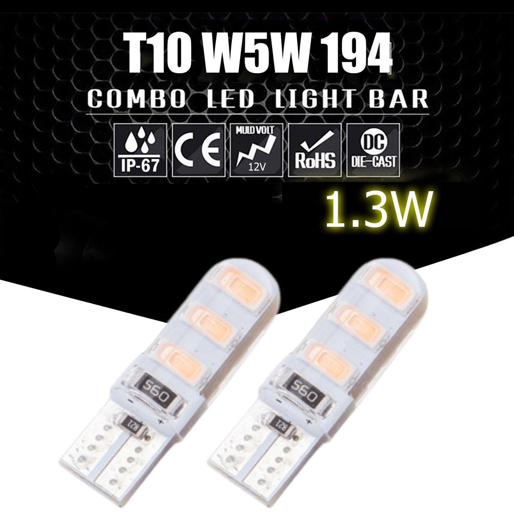 Đèn LED Silicone Chiếu Sáng Biển Số Xe Hơi W5W T10 5630 6SMD 5730 6 J6B9