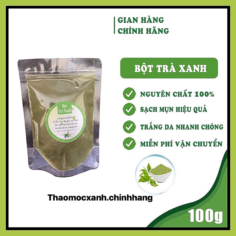 Bột Trà Xanh PL Cosmetic 100g Nguyên Chất