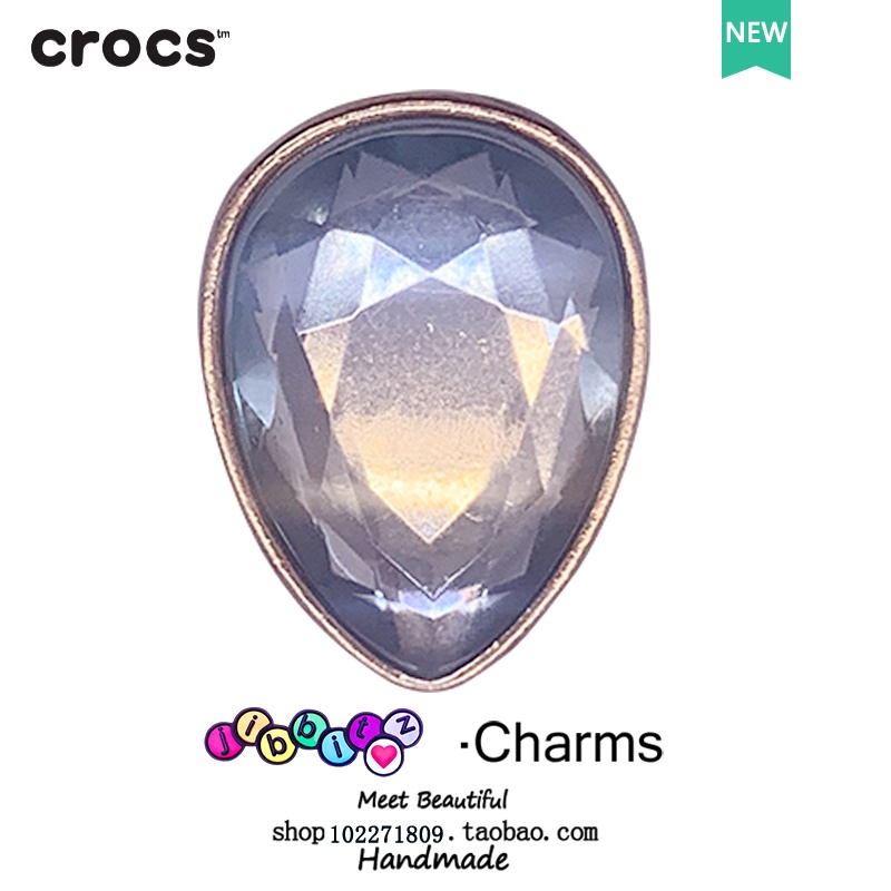 Phụ Kiện Khóa Giày Crocs / jibbitz Bằng Kim Loại Đính Đá Trang Trí Trên