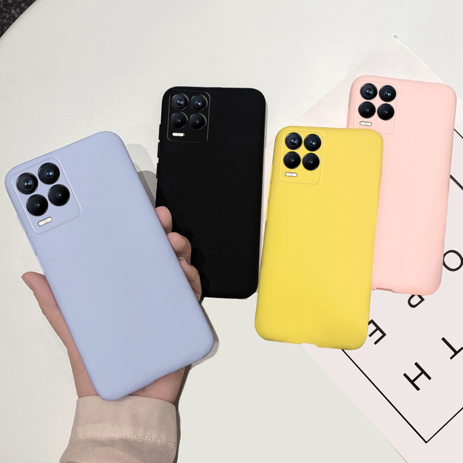 Ốp Điện Thoại Silicon Dẻo Mềm Màu Vàng Đen Cho Realme 8 2021 Realme 8 Pro Realme 8 4g Realme8 Pro 8pro 6.4 Inch