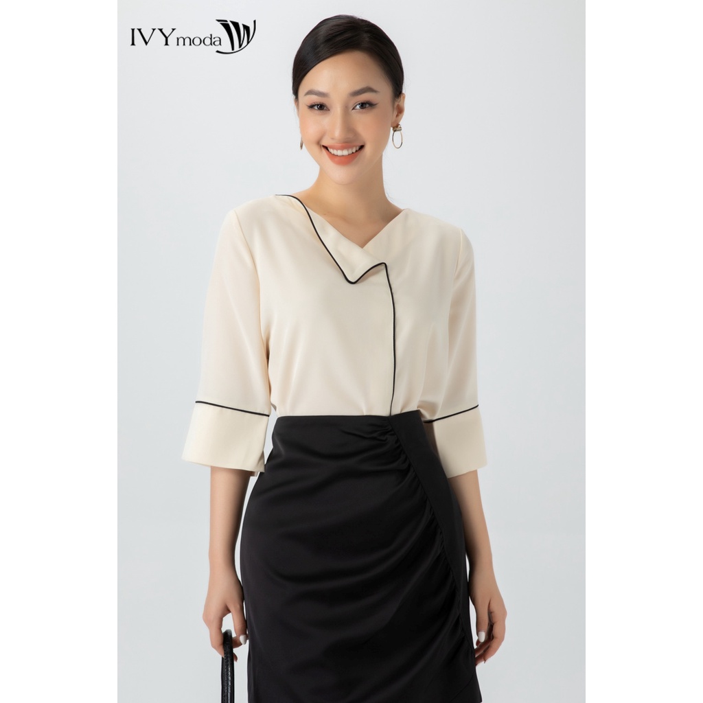 Áo sơ mi nữ tay lỡ IVY moda MS 17M6244