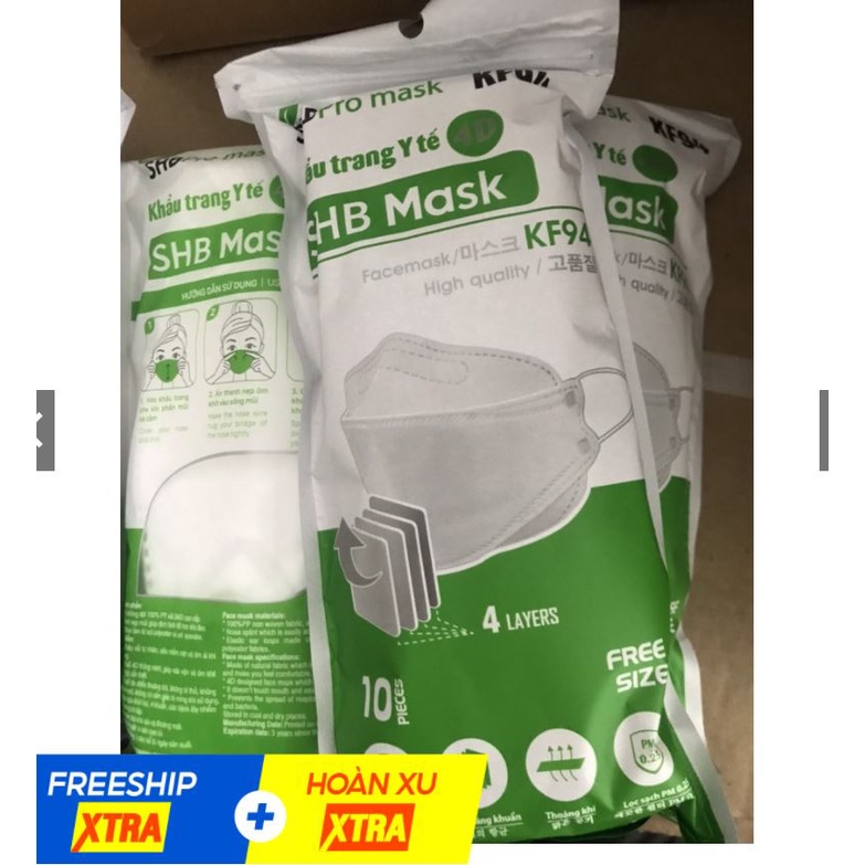 KHẨU TRANG CÁ KHÁNG KHUẨN 4D KF94 ÔM SÁT MẶT LỌC BỤI BẨN .THÙNG 300 CHIẾC