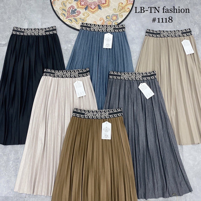 [ Mã WASTRUN4 giảm 10% tối đa 30K đơn 99K] CHÂN VÁY XẾP LY DẠ CẠP CHỮ NHIỀU MS12678 | BigBuy360 - bigbuy360.vn