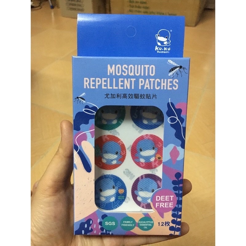 Set 12 miếng dán tinh dầu chống muỗi KU.KU Duckbill KU1125