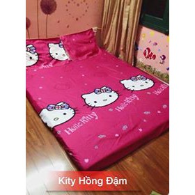 Vỏ chăn lồng ruột kt M8x2m kitty hồng Đậm