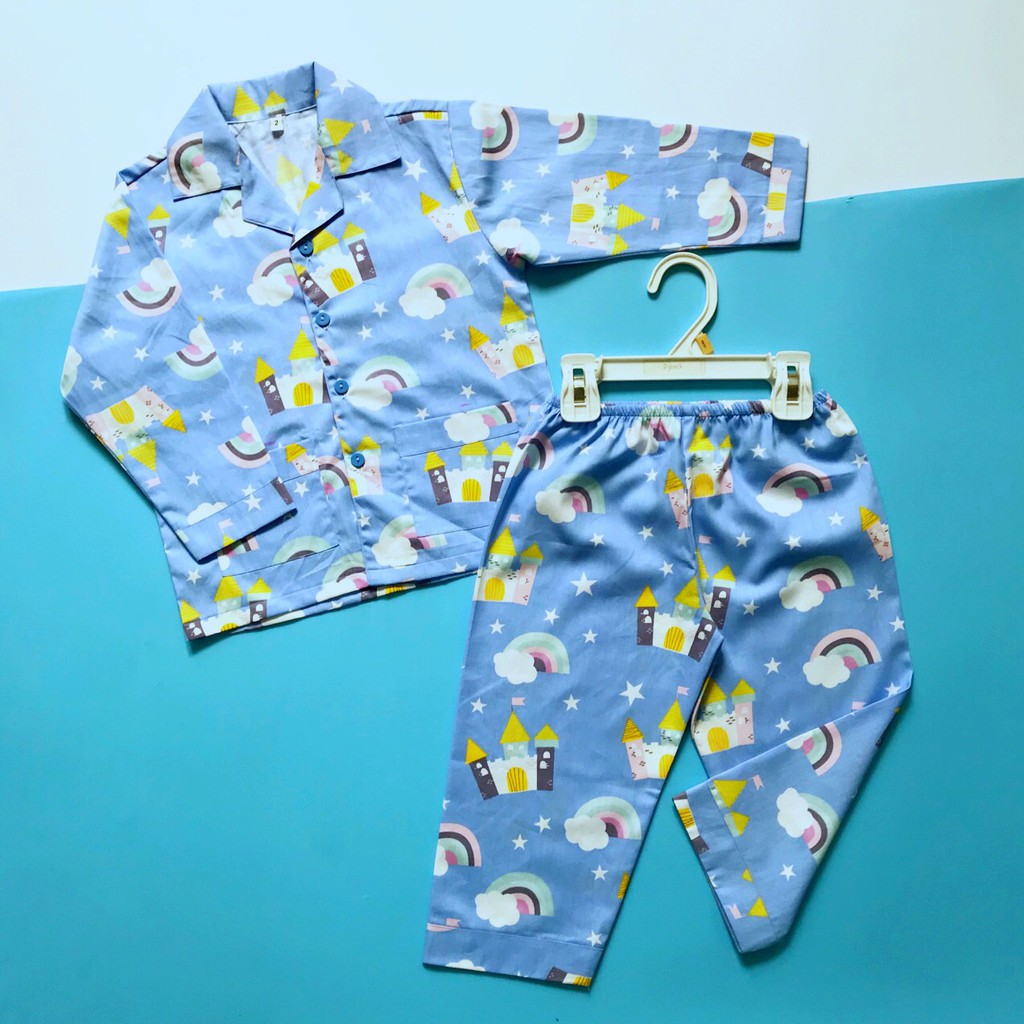 Pijama Cho Bé dài tay vải cotton hút mồ hôi - Nhiều mẫu bé trai bé gái size 10-45kg