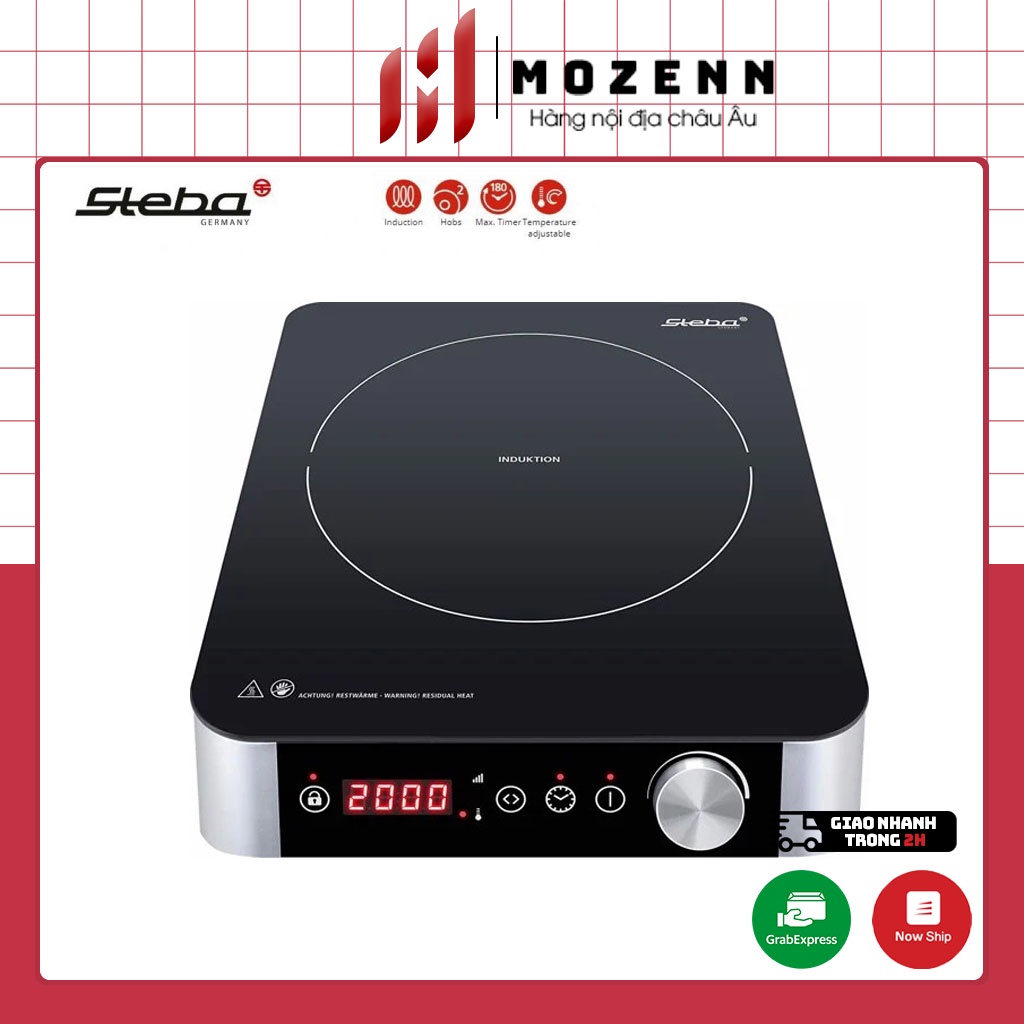 Bếp từ đơn Steba IK75 công suất 2000W bảo hành 12 tháng [nhập Đức chính hãng]