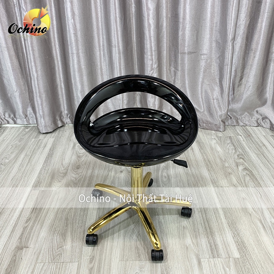 Ghế Trang Điểm Xoay, Ghế Spa Phun Săm Mẫu Nhựa Khoét lỗ Chân Vàng Sao Cao Cấp (Hình Thật Shop Chụp)