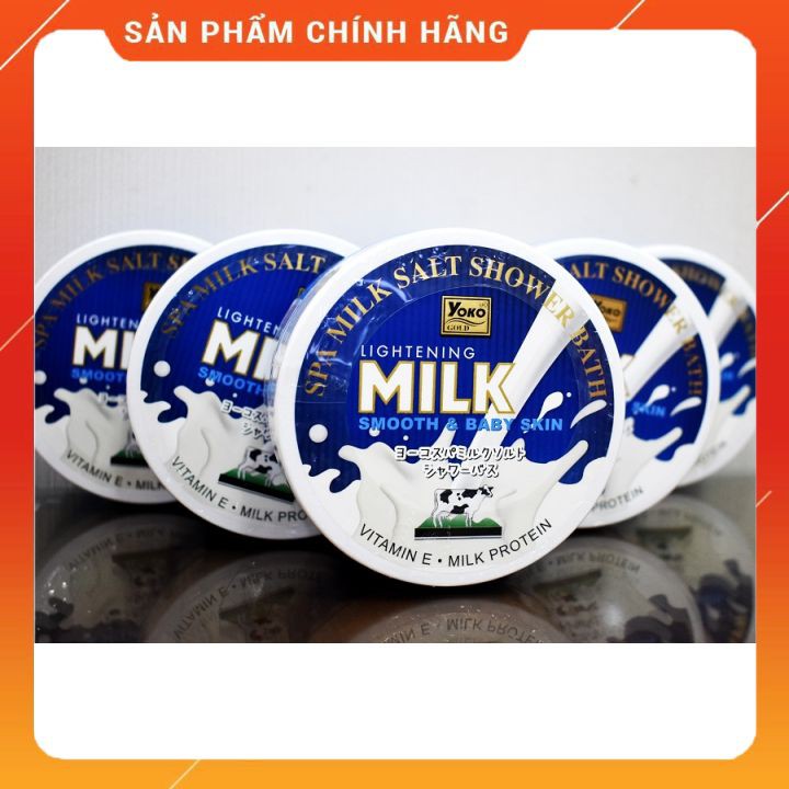 Muối tắm sữa bò tẩy da chết,trắng da, ngừa mụn Yoko Thái Lan 380g(Hàng chính hãng)