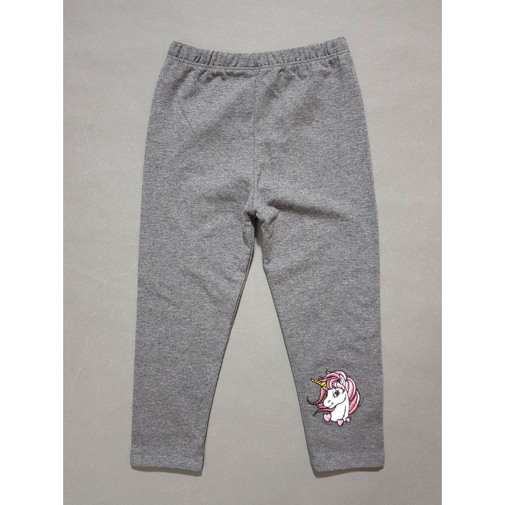 Quần legging dài bé gái thêu ngựa pony unicorn bé gái