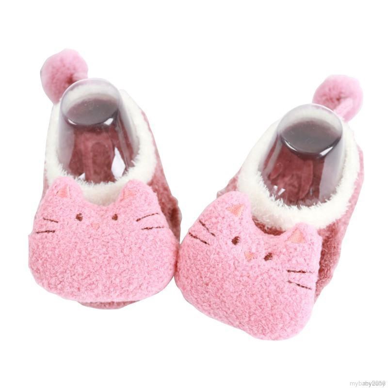 Baby Boys Girls Socks Stereo Doll Feather Yarn Socks Coral Velvet Newborn Floor Socks
