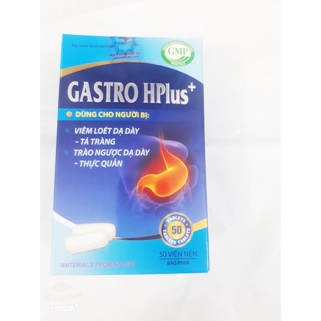 Viên uống dạ dày GASTRO HPlus, giảm triệu chứng nóng rát thượng vị đầy bụng, ợ hơi, ợ chua, trào ngược dạ dày thực quản