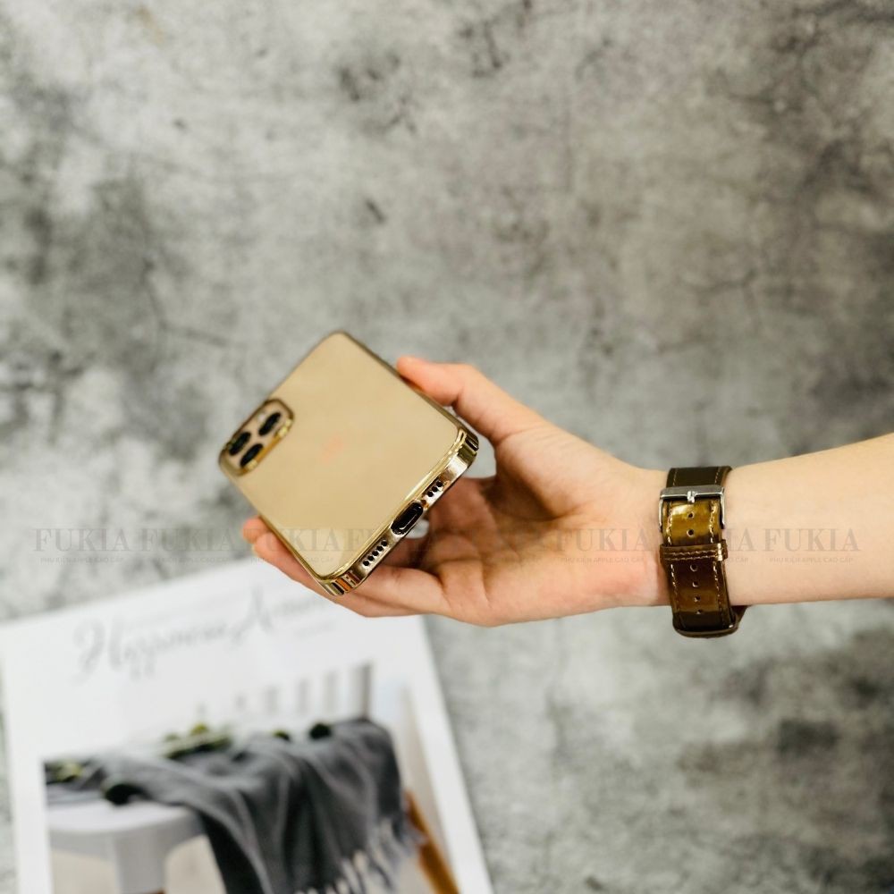 Combo ốp lưng iPhone Devia &amp; Dây da C H A N N E I sang trọng cho Apple Watch đồng hồ thông minh Series 1/2/3/4/5/6/SE