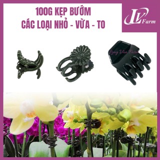100G Kẹp Bướm Nhựa Các Loại Nhỏ-Vừa-To - Kẹp Hoa Lan, Cây Cảnh (Hơn 100 cái)