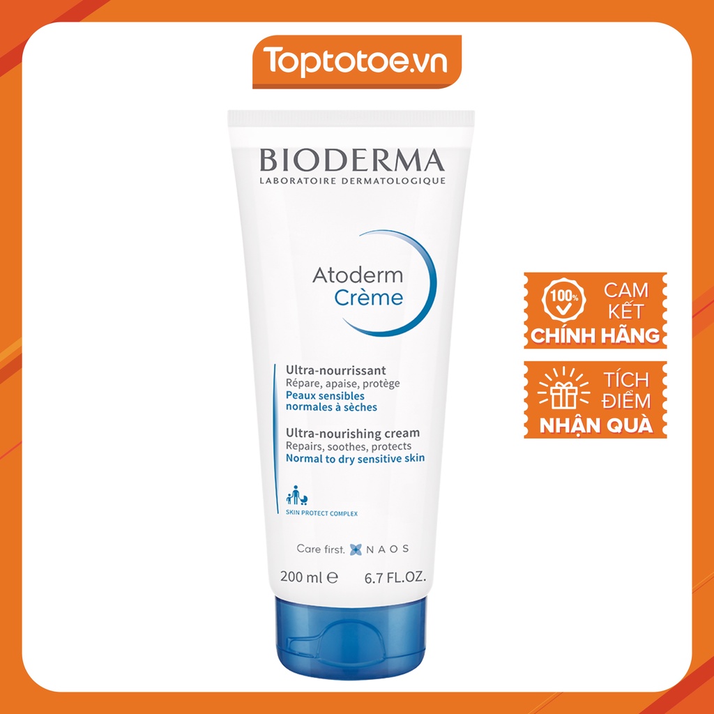 Kem Dưỡng Ẩm Cho Da Khô, Nhạy Cảm BIODERMA ATODERM Cream 200ml