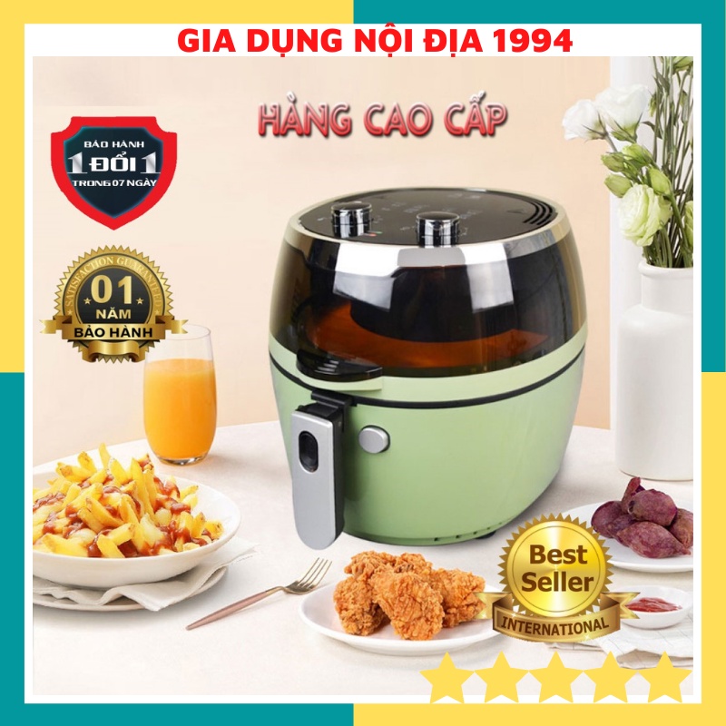 NỒI CHIÊN KHÔNG DẦU 8L NINESHIELD KB-6001M CƠ VÀ KB-6001 ĐIỆN TỬ