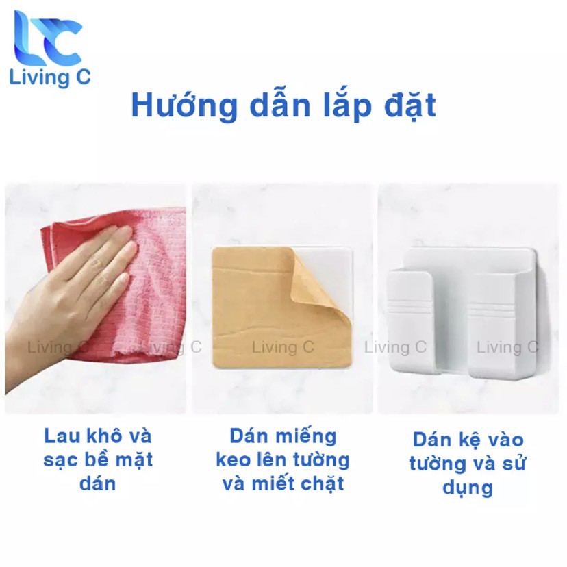 [FREESHIP] Giá Đỡ Kệ Dán Tường Để Điện Thoại, Remote - Giá Đỡ Sạc Điện Thoại Thông Minh Đa Năng Tiện Lợi