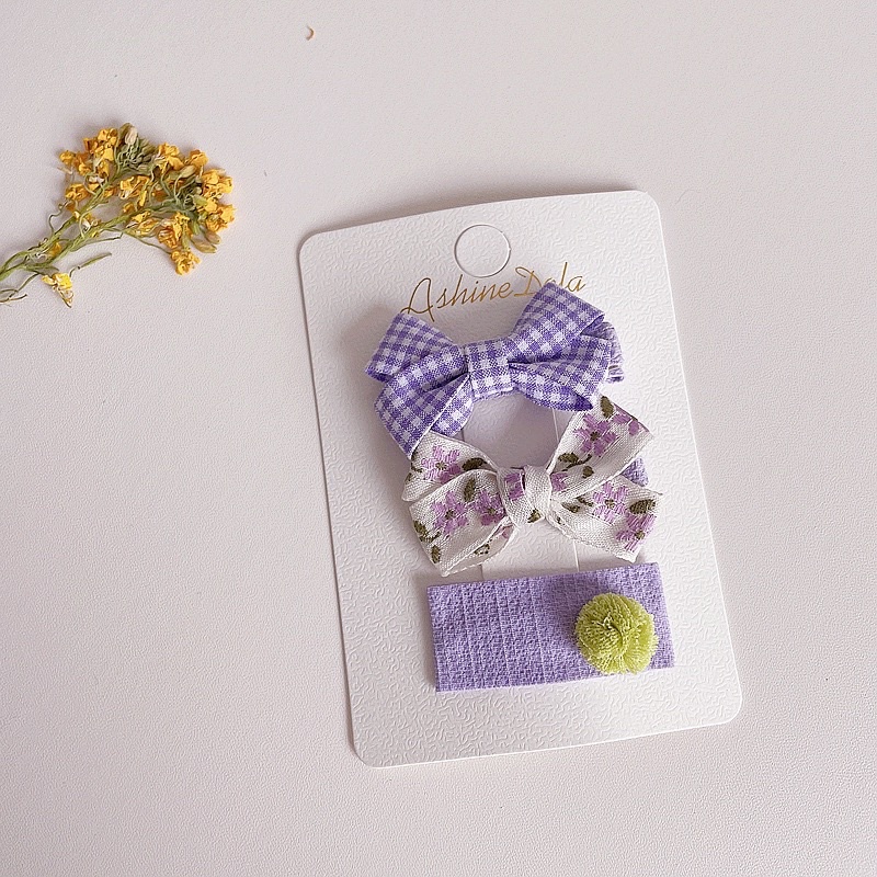 Set 3 Kẹp Tóc Style Màu Tím Xinh Xắn Cho Bé Gái - Phụ Kiện Tóc Cho Bé Yêu