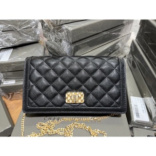 TÚI CNK KHOÁ XOAY DA CÁ ĐUỐI SIZE MINI [clutch-ví]