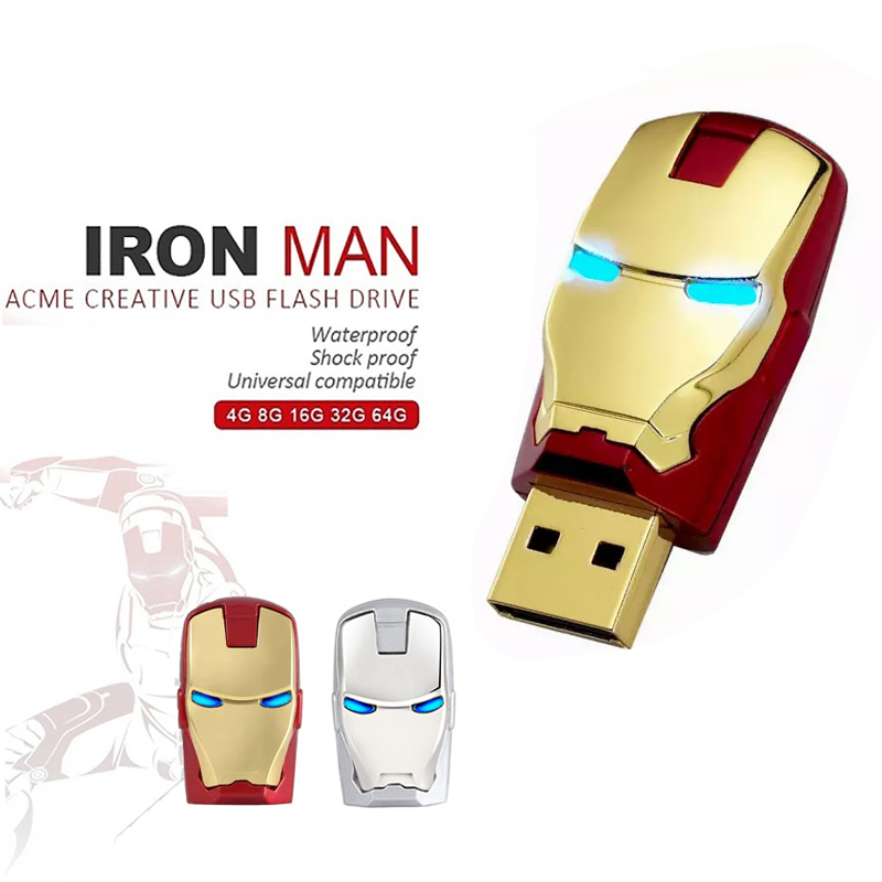 Usb 2.0 64gb 32gb 16gb 8gb Tạo Hình Iron Man