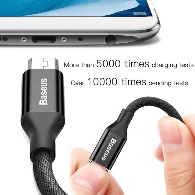 Cáp sạc Baseus Micro USB (1.5m, 2A, Quick charge 3.0) Yiven Series cho Samsung/ Xiaomi/ Oppo/ Asus/ Huawei ...