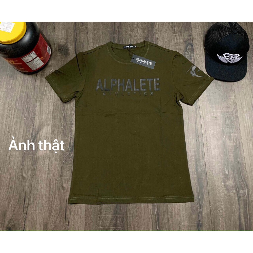 [Siêu sale] áo gym nam ALPHALETE thun cotton lạnh 100% co giãn 4 chiều siêu thấm hút mồ hôi,đồ gym nam ,thể thao.