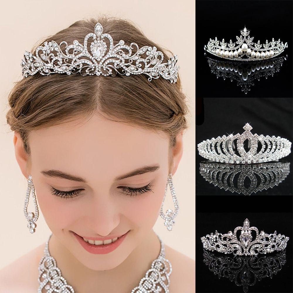 KENT1 Băng Đô Cài Tóc Hình Vương Miện Thời Trang