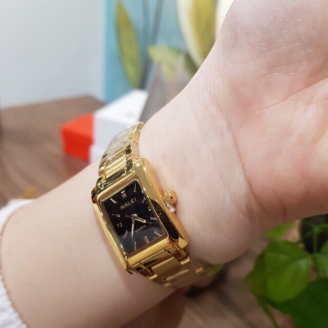 Đồng hồ nữ Halei mặt vuông dây kim loại chống nước chống xước Tony Watch 68 | BigBuy360 - bigbuy360.vn