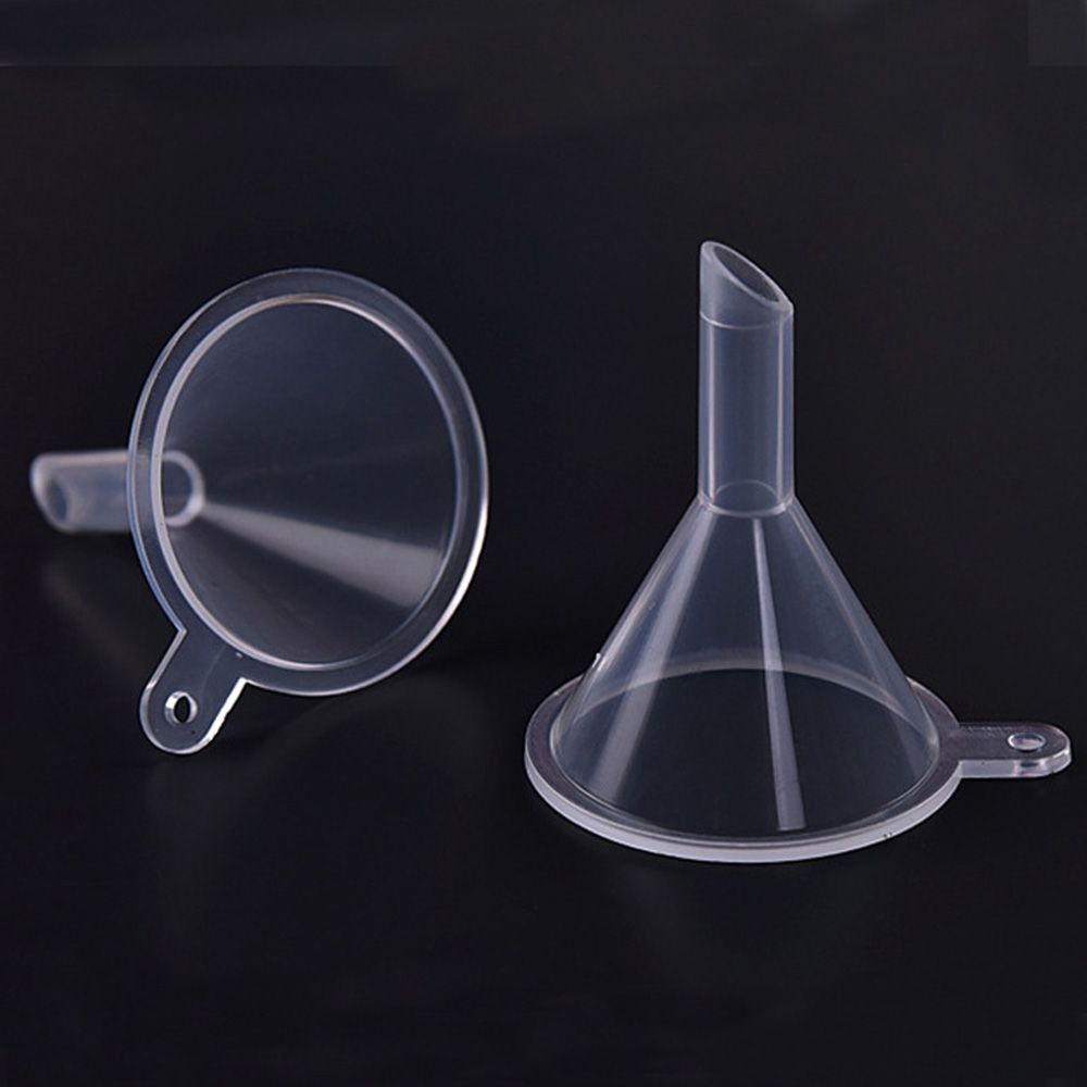 Set 10 phễu nhựa mini trong suốt dùng chiết dầu/nước hoa