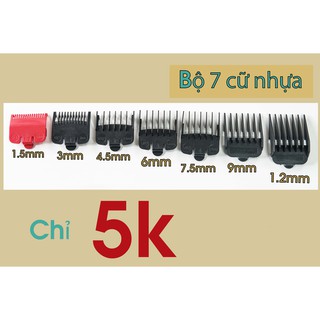 Bộ 7 cữ nhựa tông đơ cắt tóc nam chuyên fade - ảnh sản phẩm 2