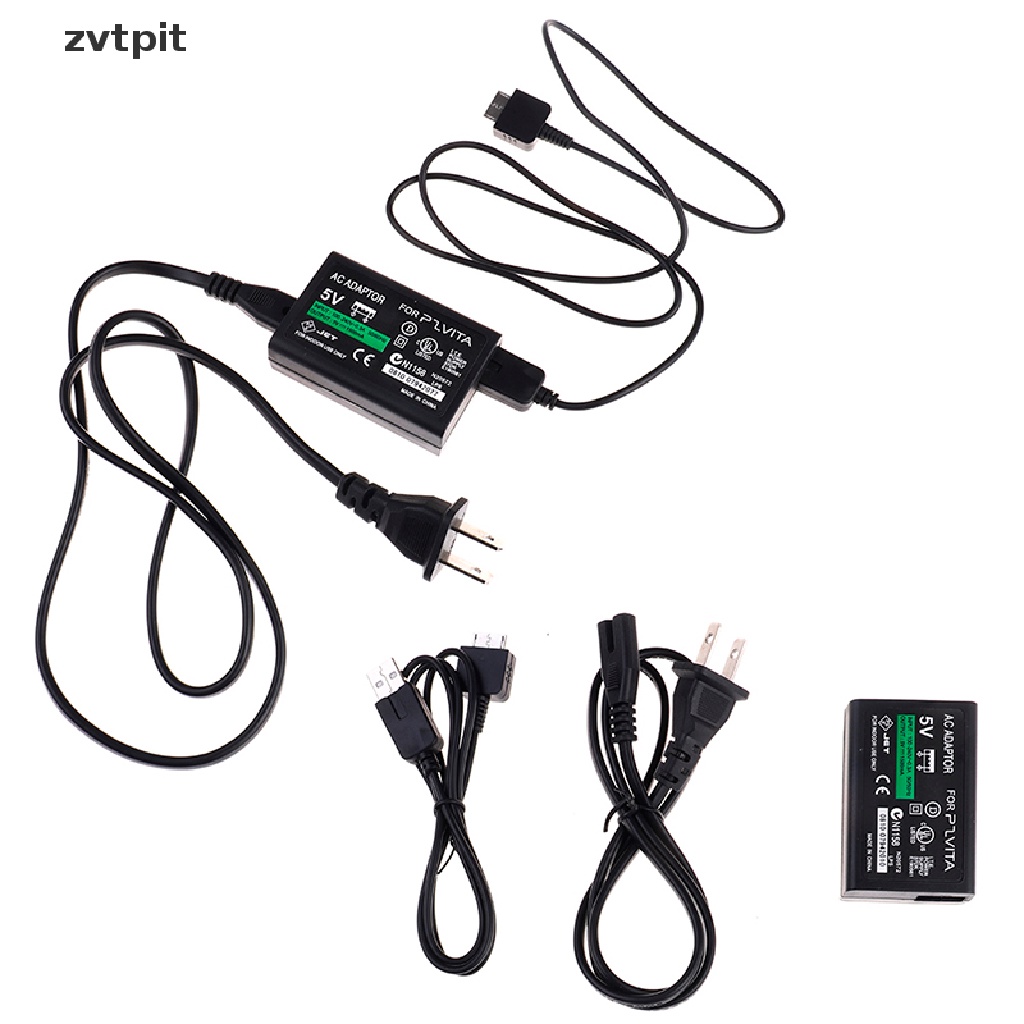 [ZVPT] 1Pc PS vita PSV AC power adapter supply convert charger + USB data cable DSF