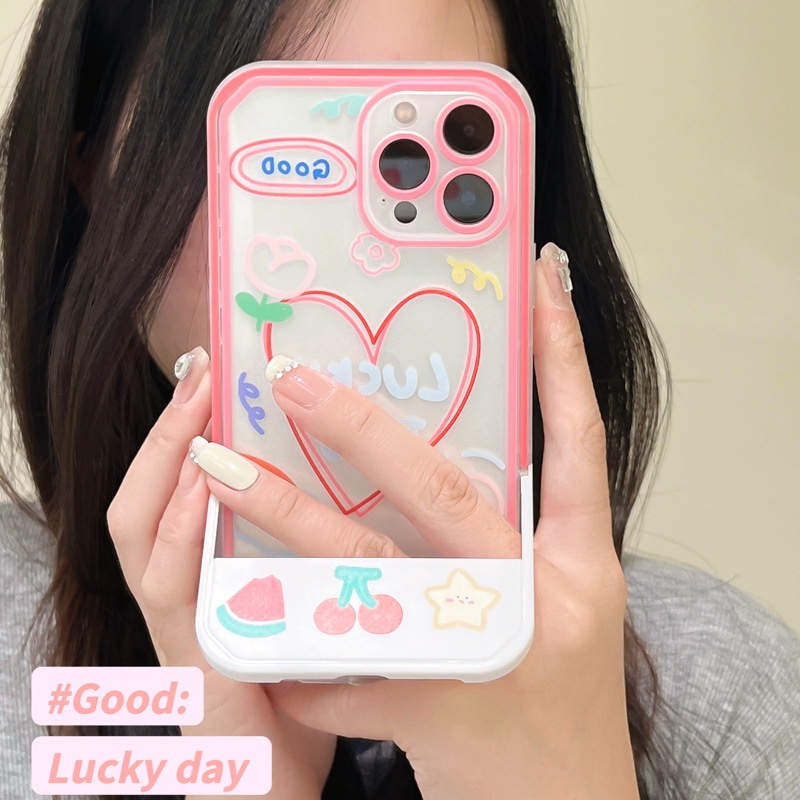 Ốp lưng iphone Ốp Điện Thoại Kèm Giá Đỡ Tàng Hình Cho iphone13Pro / 12Promax / Love 11 / xr / 14pro Dinuo case