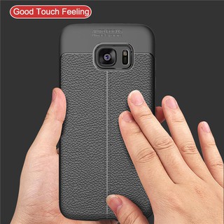Ốp điện thoại chất liệu silicon giả da chống sốc cho Samsung S7/S7 Edge