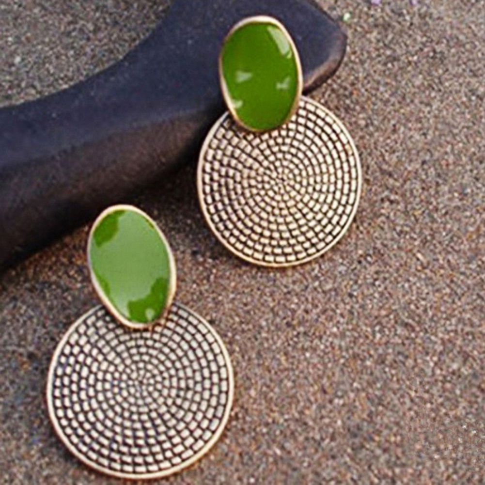 Khuyên tai đính đá thời trang vintage cá tính