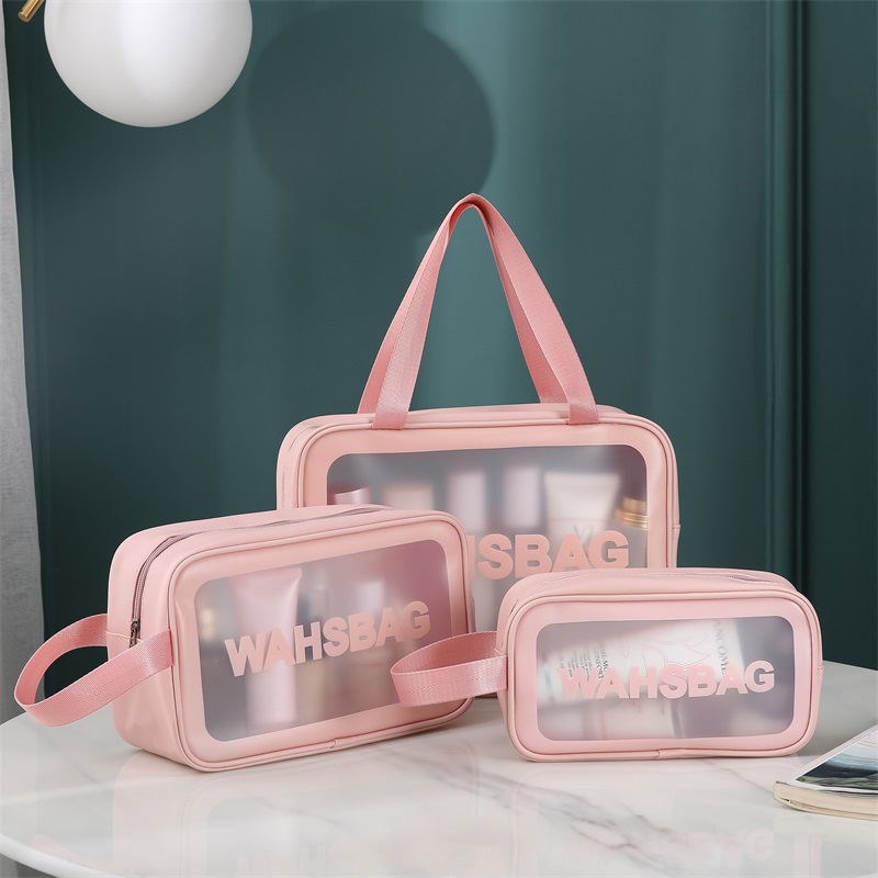 Túi Đựng Mỹ Phẩm Trong Suốt WASH BAG Chống Nước, Có Tay Cầm Dễ Dàng Mang Theo TD31