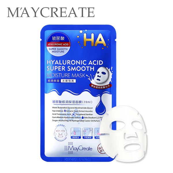 Bộ 10 Mặt nạ HA MayCreate – Hyaluronic Acid Super Smooth Mask