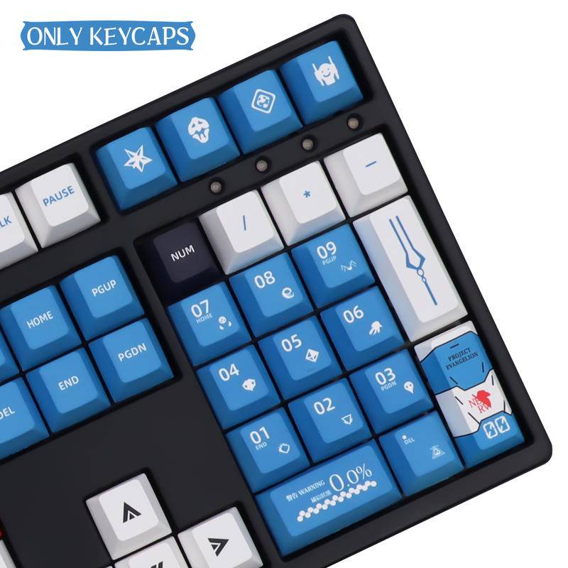 PBT 151 Keys EVA-00 Keycaps Cherry Profile DYE-Sub Mechanical Keyboard Key cap For MX Switch With  6.25U 7U Space Bar 1.5U ctrl