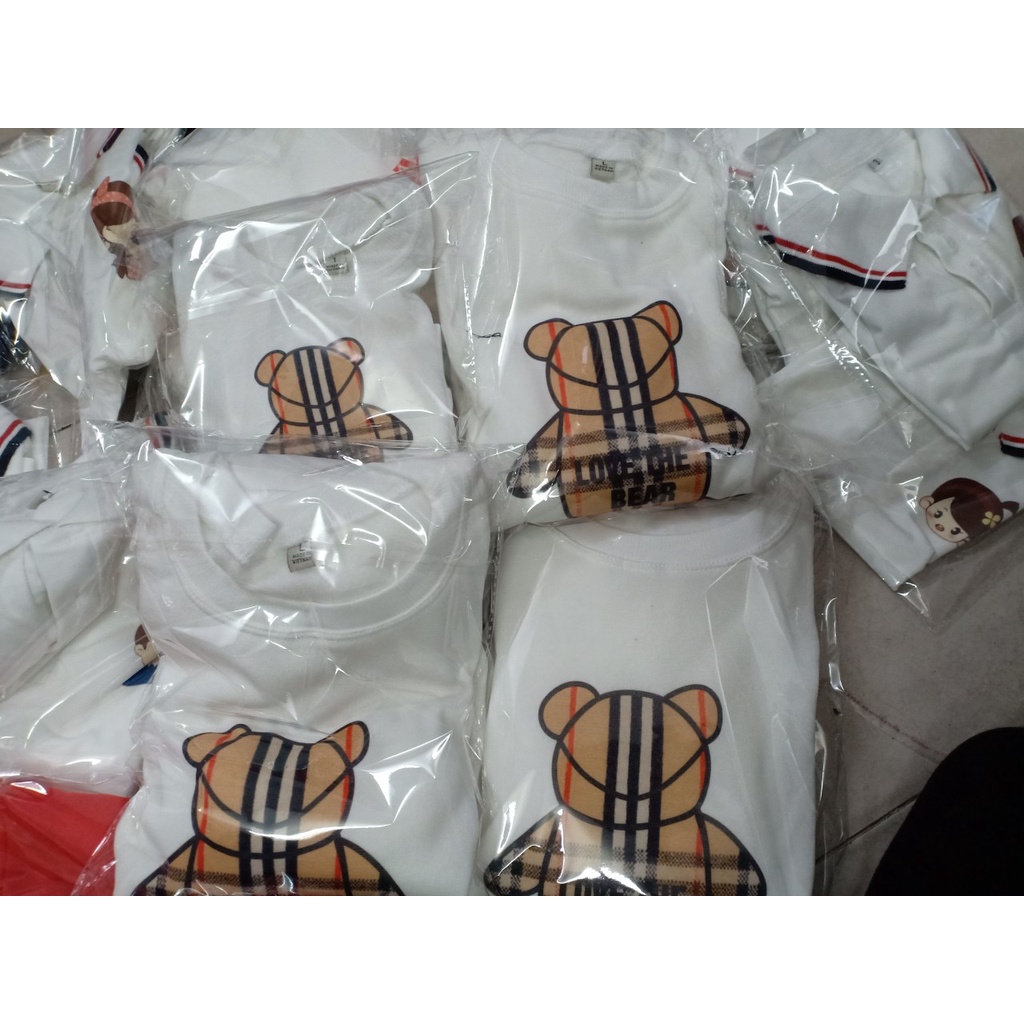 [sĩ] áo sweater thu đông nỉ xám GẤU chất xịn loại 1