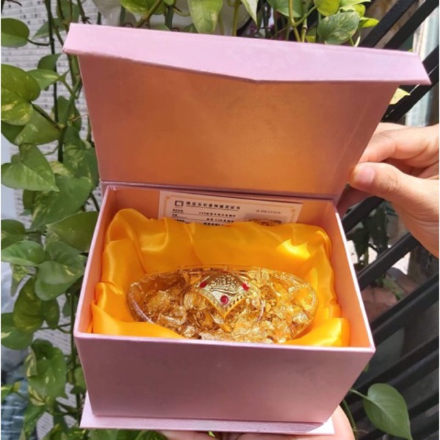 Thỏi vàng may mắn cho dịp Tết cao 6.8cm ngang 11 cm
