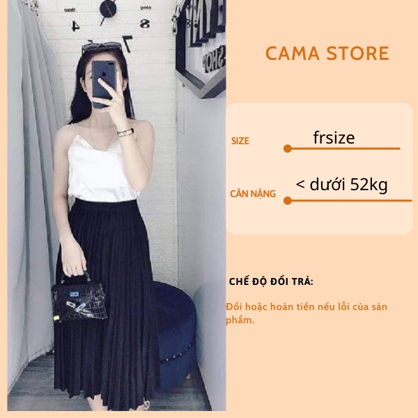 Chân váy xếp ly chân váy dài siêu đẹp chất umi hàn quốc  CAMA STORE CV250
